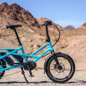 Electric Bicycle resting on the kickstand in the Nevada desert