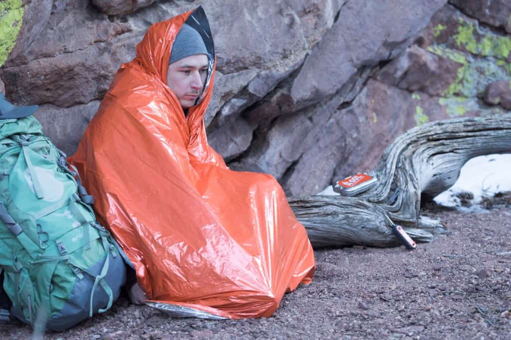 amkshelterbackpackerusesemergencyblanket American Hiking Society