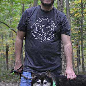 Hiking with Dog Co t-shirt